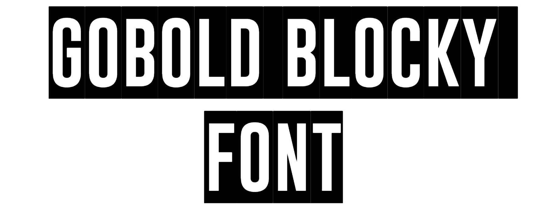 GoBold Blocky Font Download