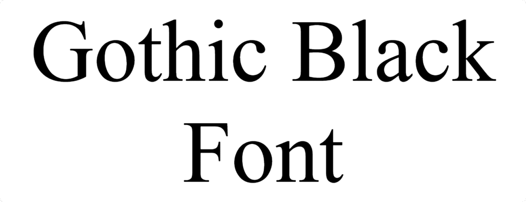 Gothic Black Font Download
