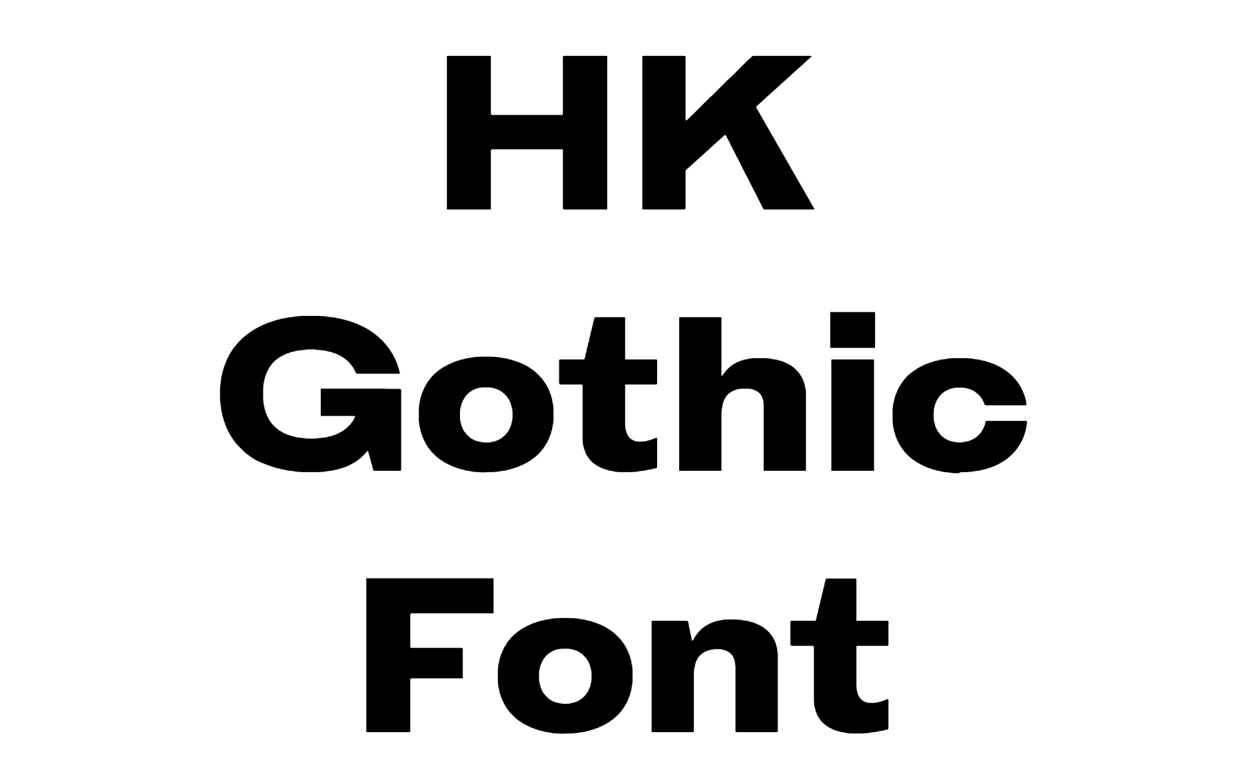 HK Gothic Font Download