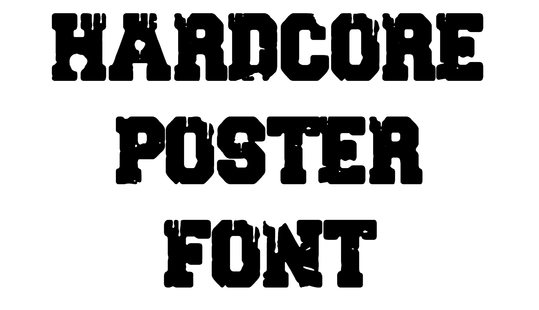 Hardcore Poster Font Download