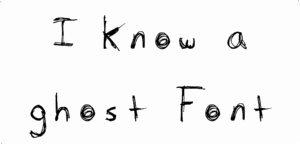 I know a ghost Font Download