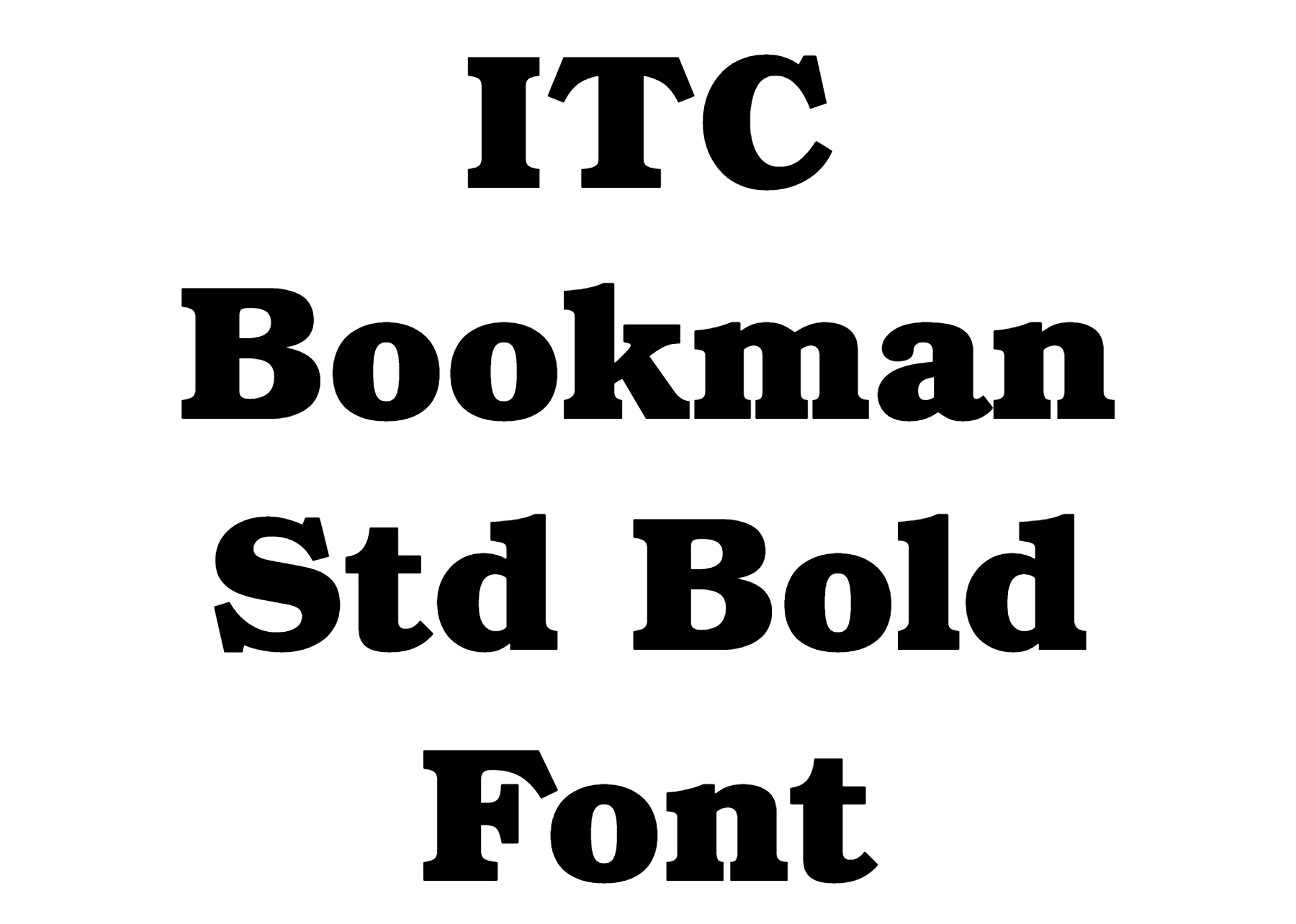 ITC Bookman Std Bold Font Download