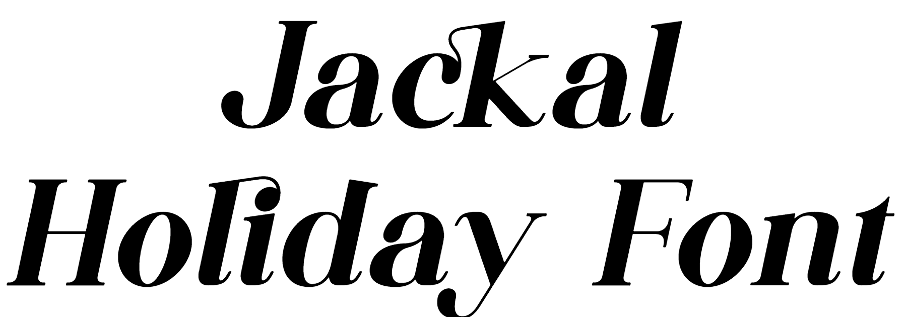 Jackal Holiday Font Download