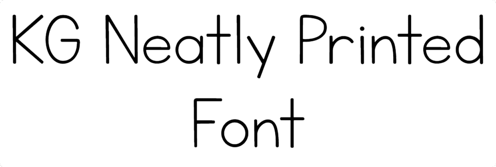 KG Neatly Printed Font Download