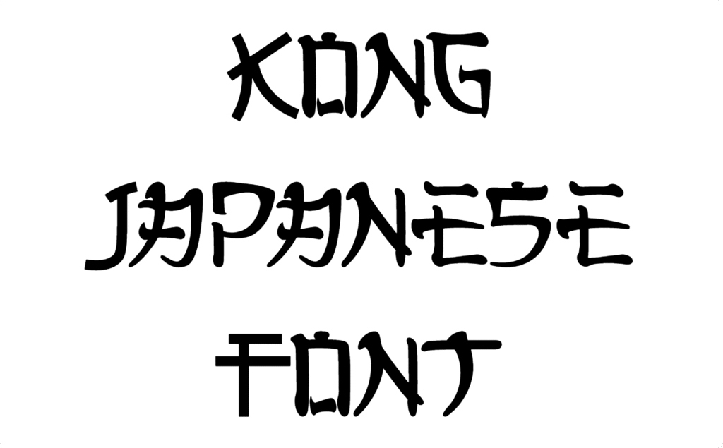 Kong Japanese Font Download