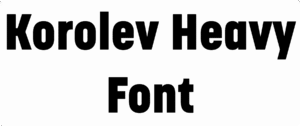 Korolev Heavy Font Download