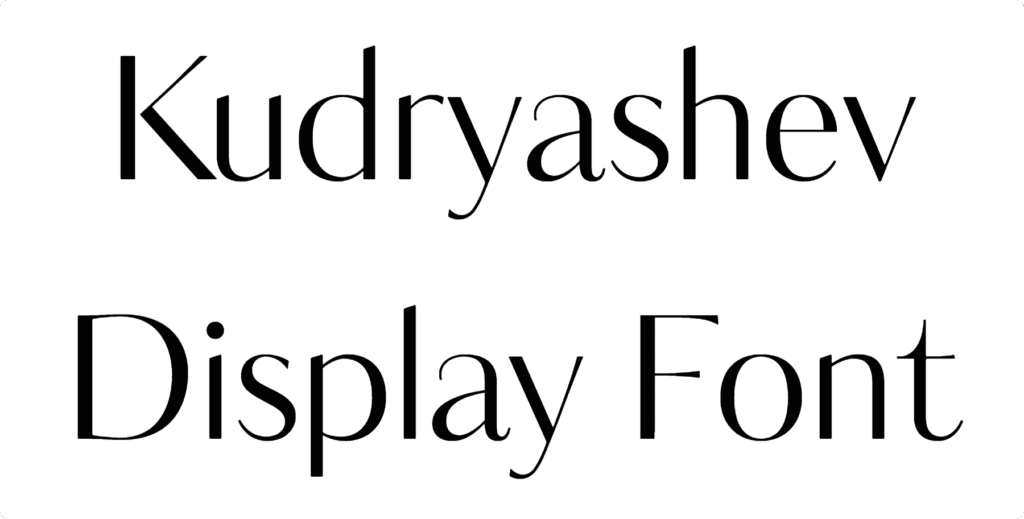 Kudryashev Display Font Download