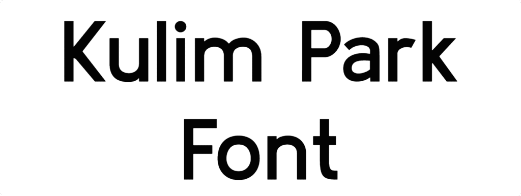 Kulim Park Font Download