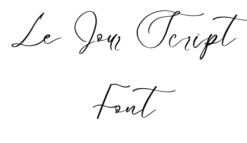 Le Jour Script Font Download