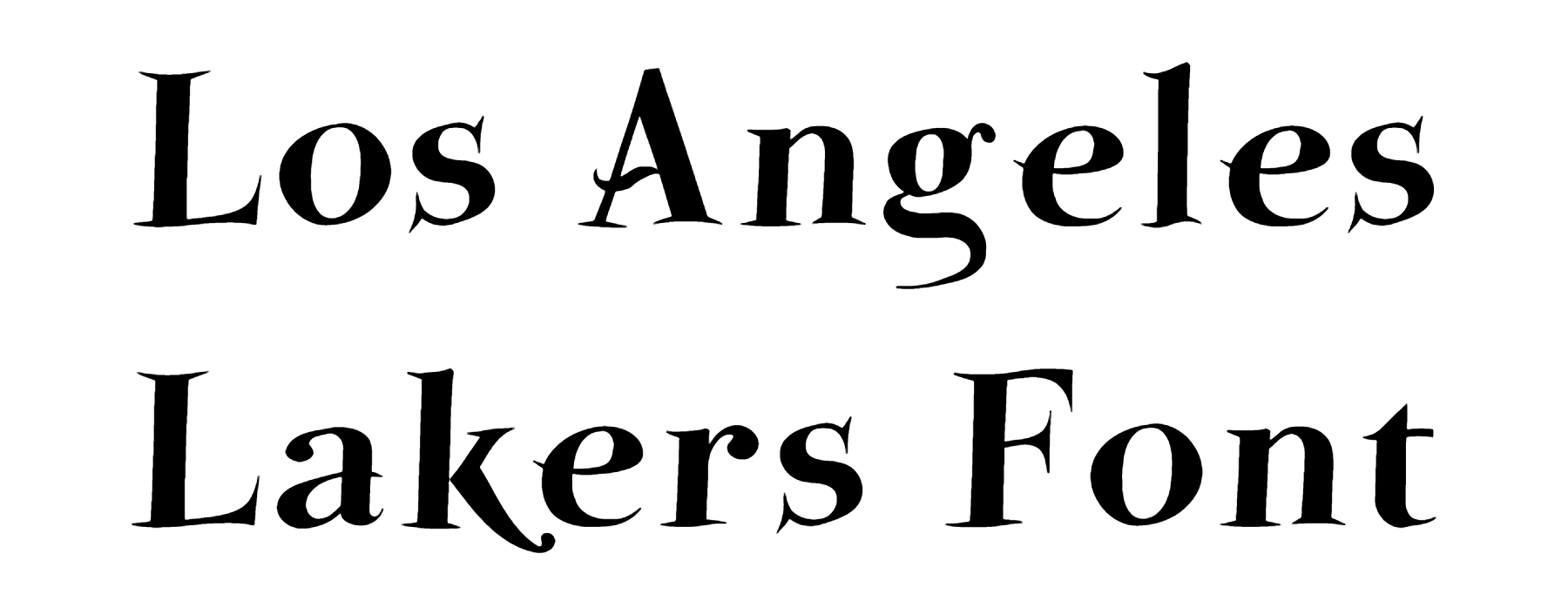 Los Angeles Lakers Font Download