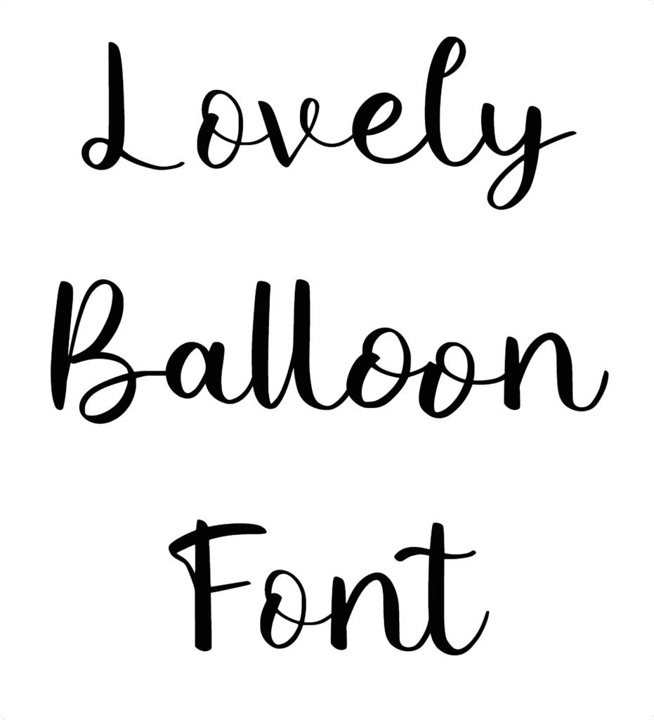 Lovely Balloon Font Download