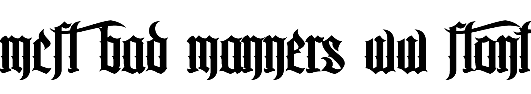 MCF Bad Manners WW Font Download