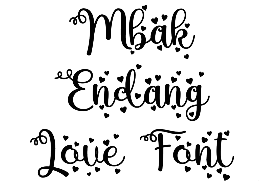 Mbak Endang Love Font Download