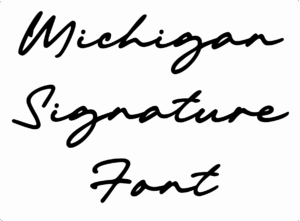 Michigan Signature Font Download