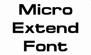 Micro Extend Font Download