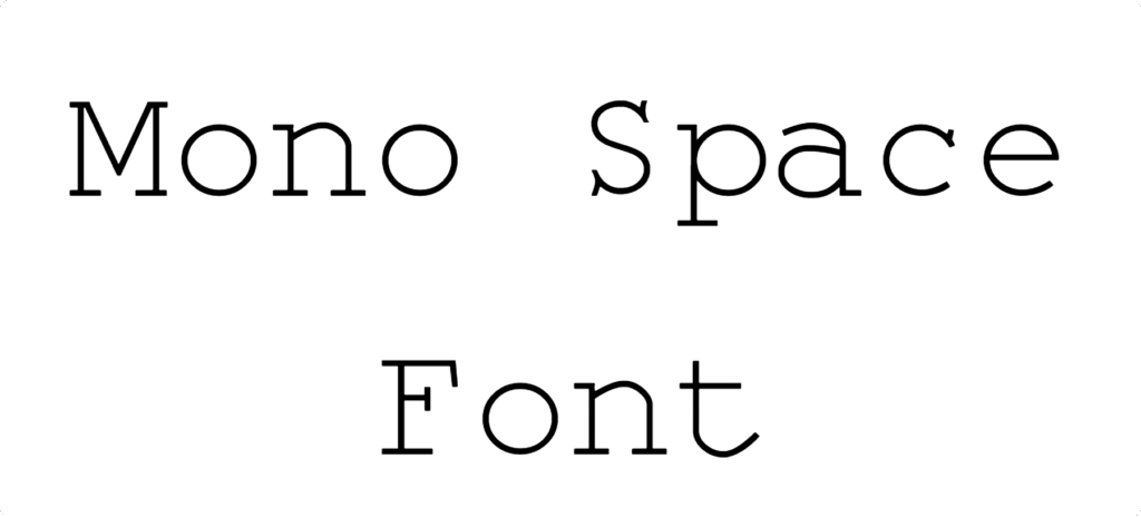 Mono Space Font Download