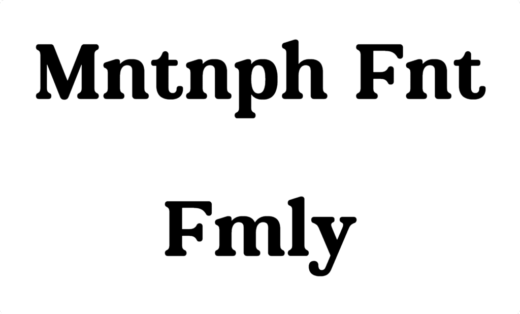 Montnapha Font Download