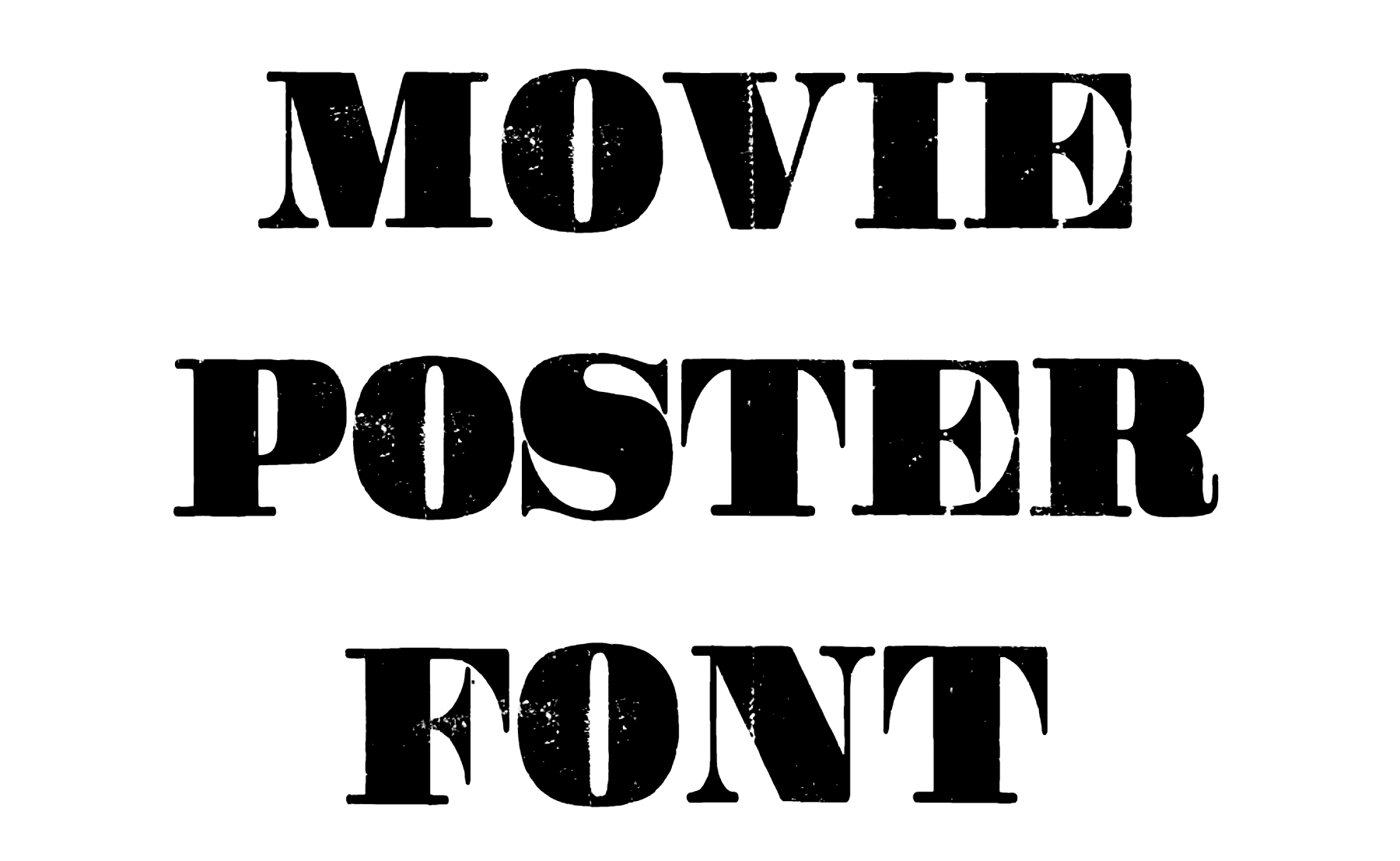 Movie Poster Font Download