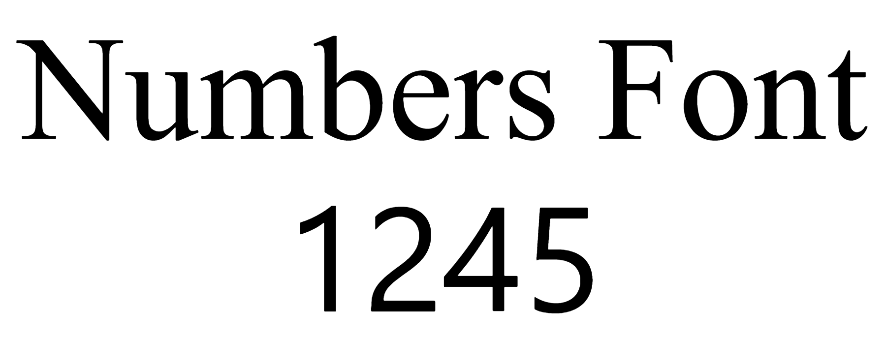 Numbers Font Download