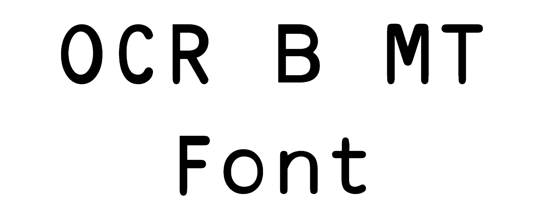 OCR B MT Font Download