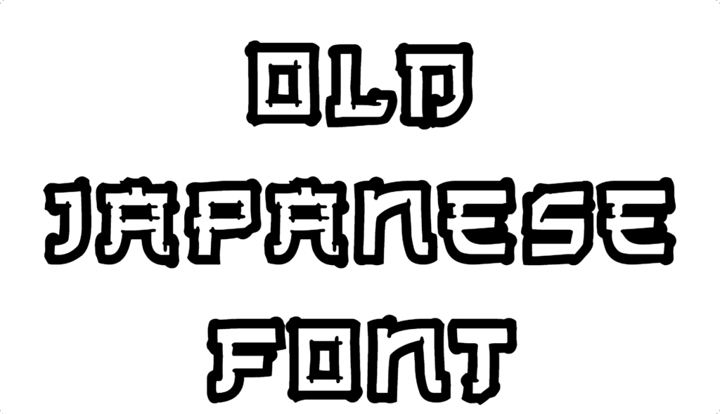 Old Japanese Font Download