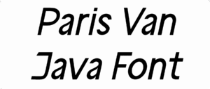 Paris Van Java Font Download
