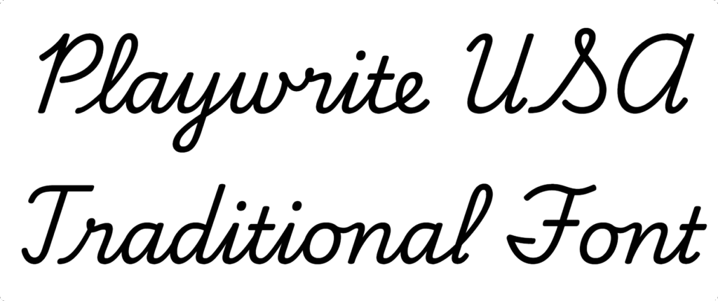 Playwrite USA Traditional Font Download