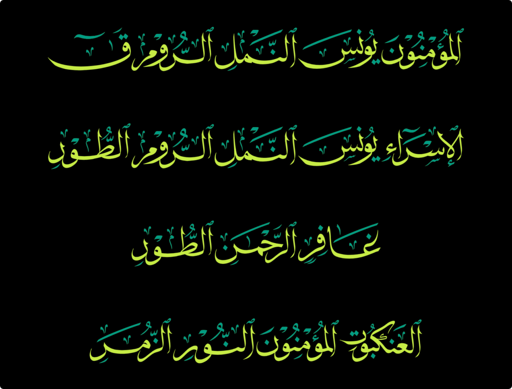 Quran Surah SVG Font Download