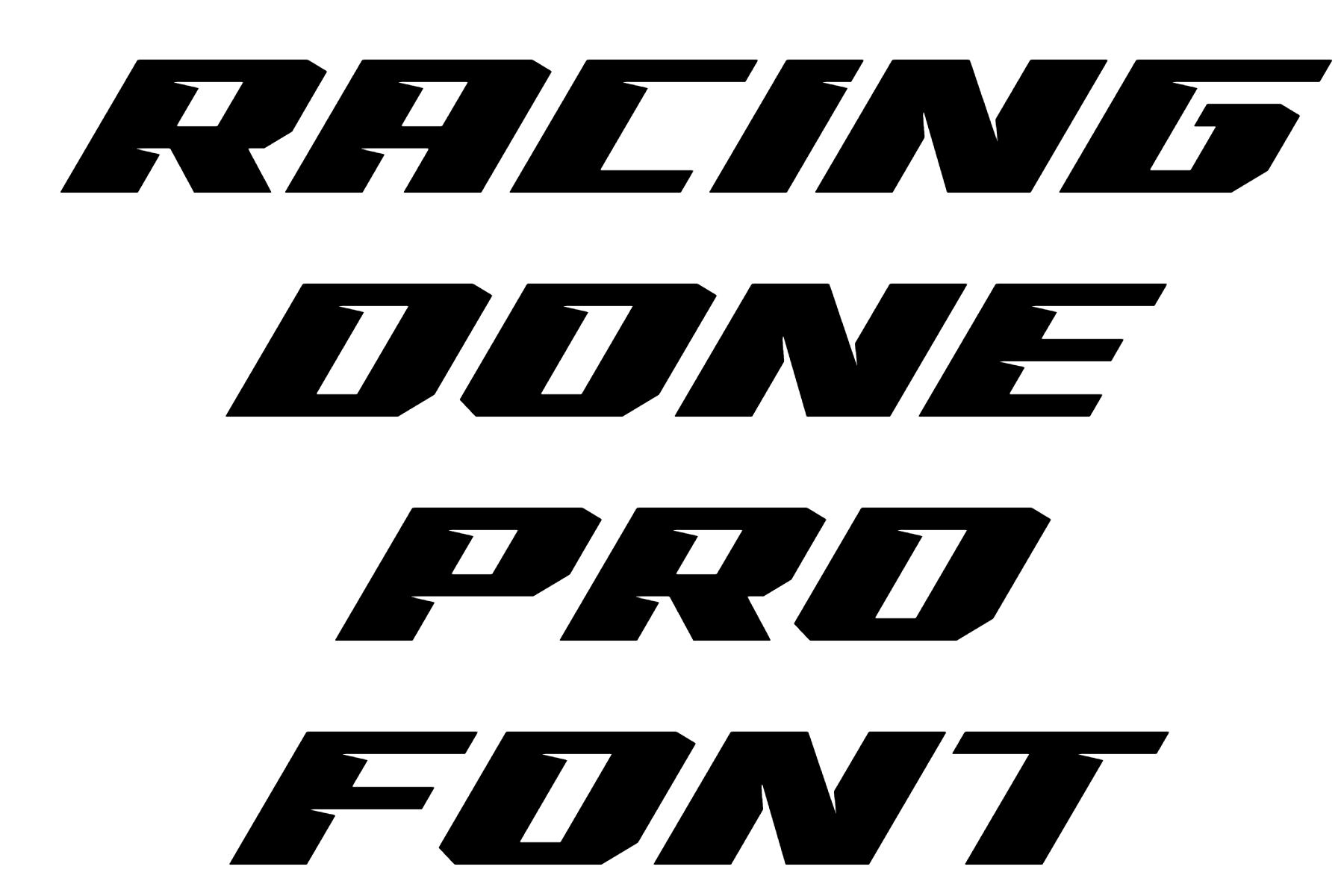 Racing Done Pro Font Download