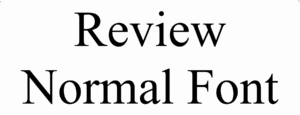 Review Normal Font Download