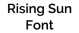 Rising Sun Font Download