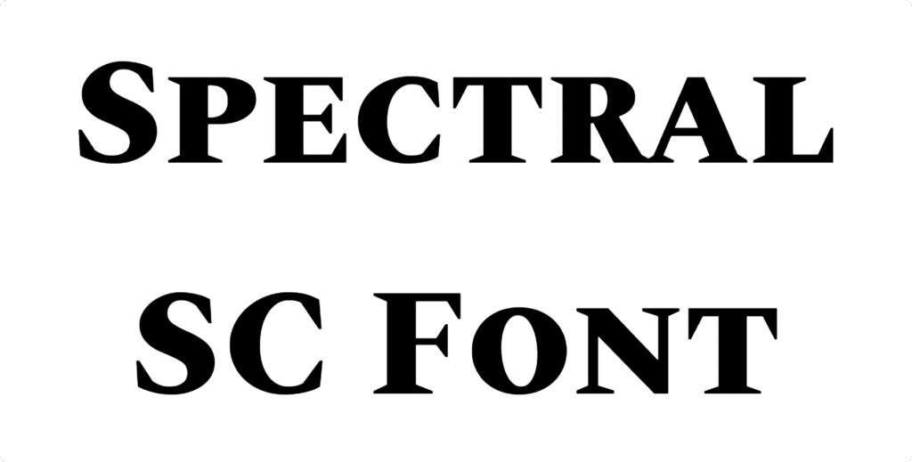 Spectral SC Font Download