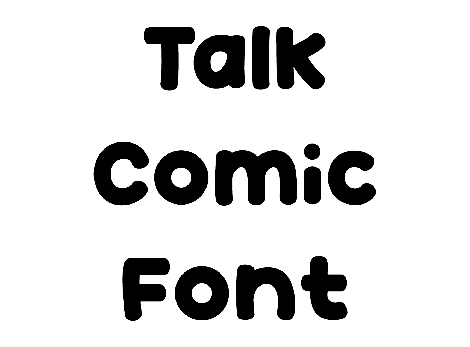 Talk Comic Font Download