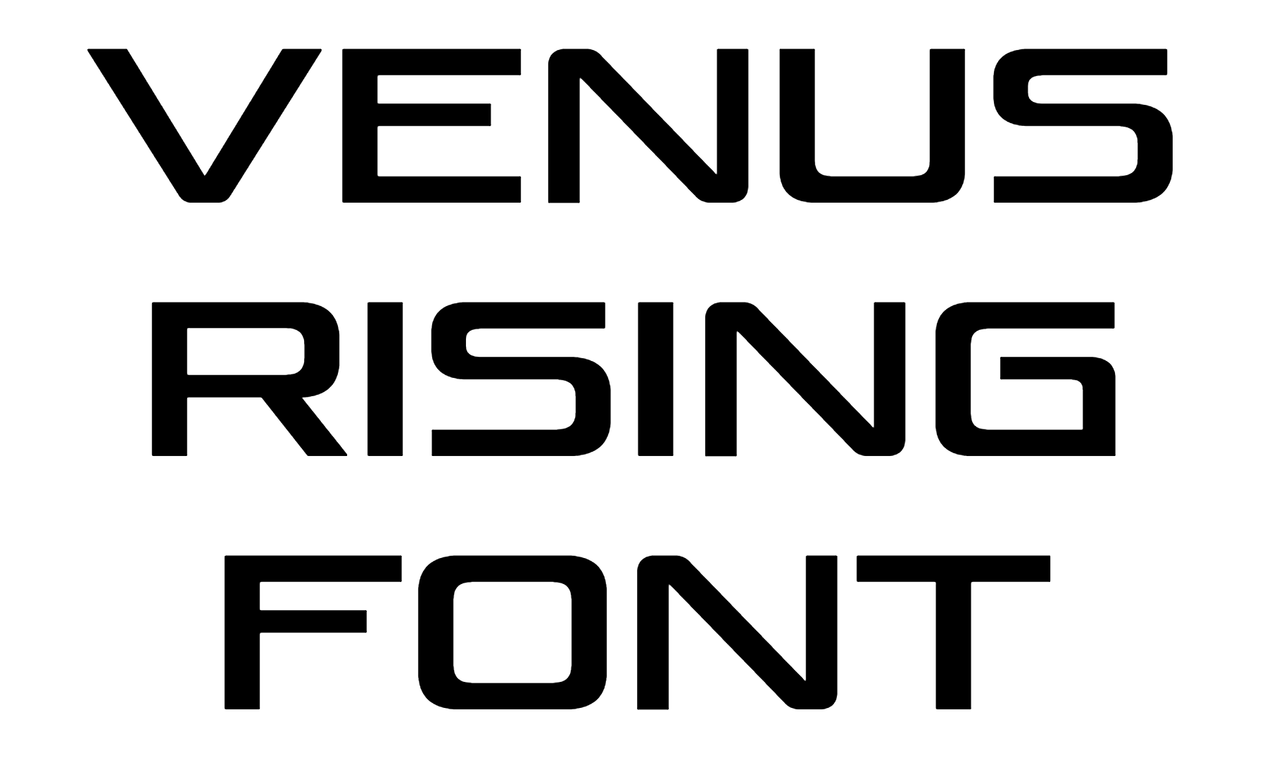 Venus Rising Font Download