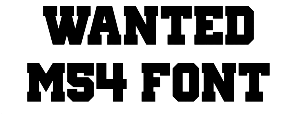 Wanted M54 Font Download
