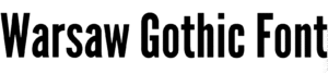Warsaw Gothic Font Download