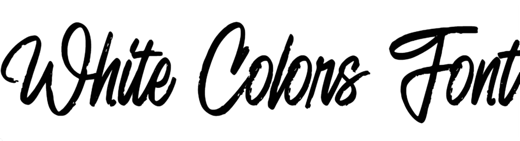 White Colors Font