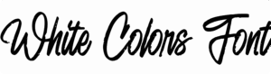 White Colors Font