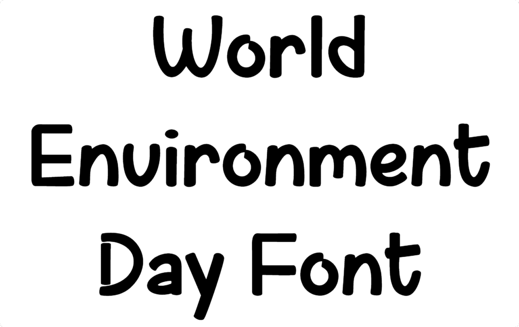 World Environment Day Font Download