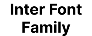 Inter Font Family Download