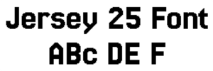 Jersey 25 Font Download