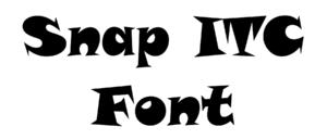 Snap ITC Font Download