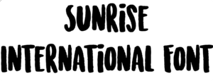 Sunrise International Font Download