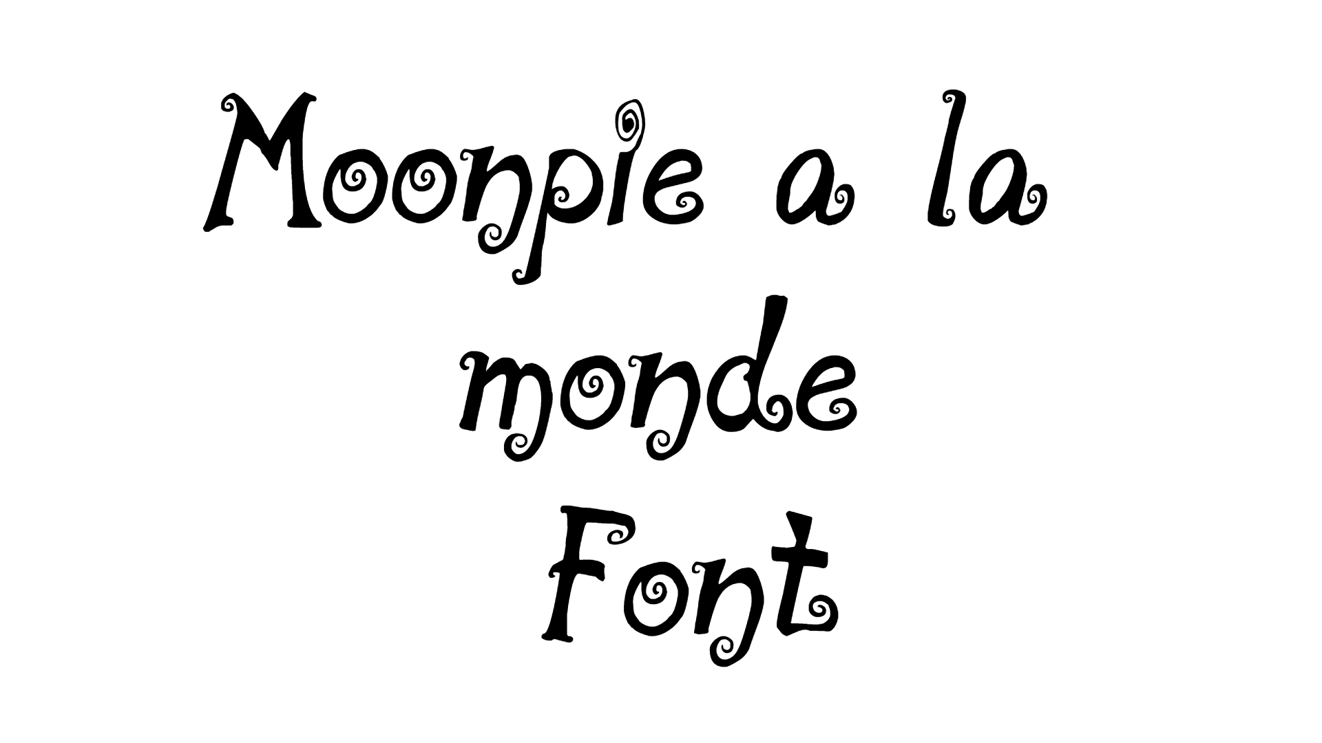 Moonpie a la monde Font font preview